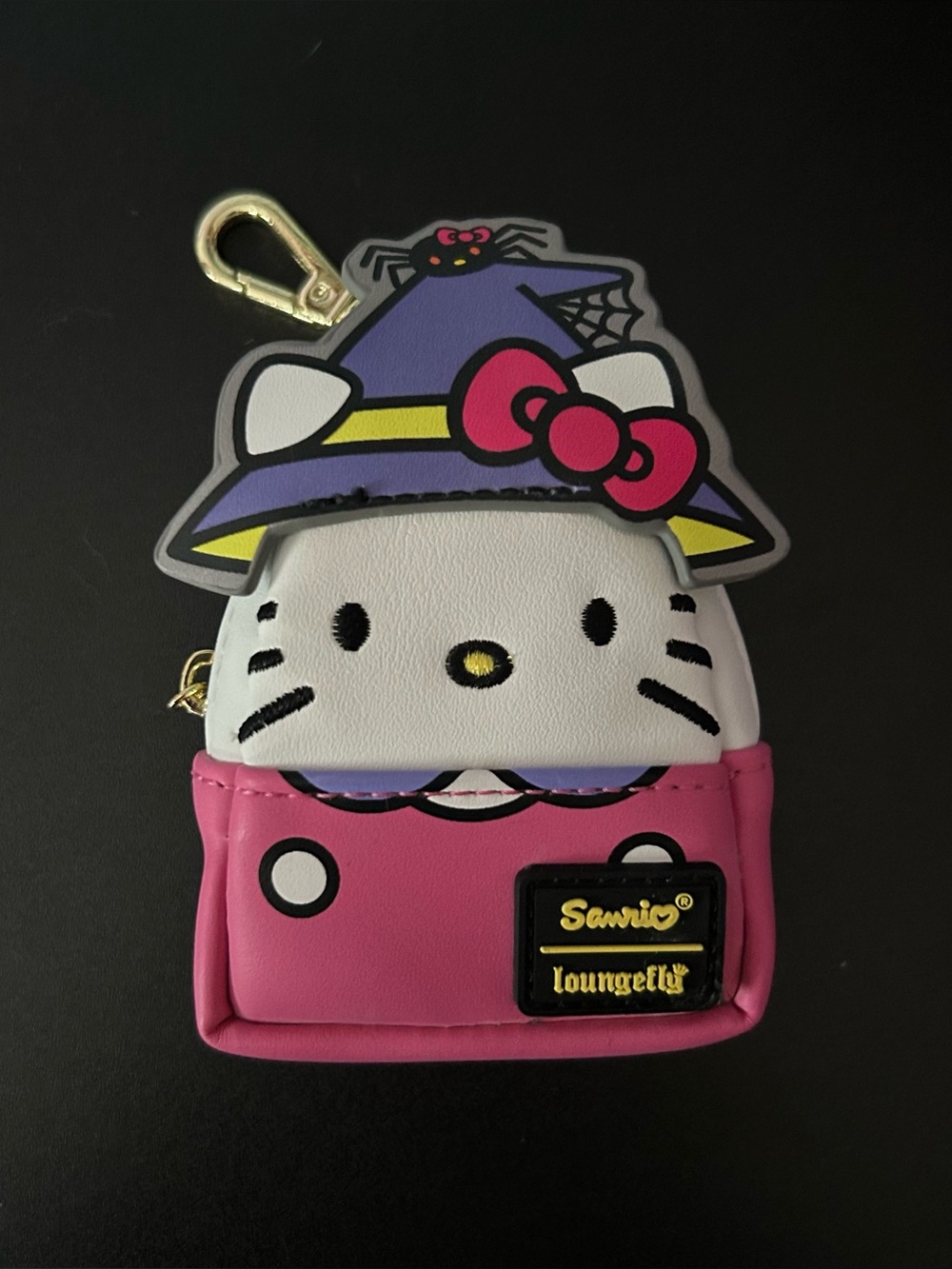 Loungefly Hello Kitty Halloween Bag Charm. New In Box. Pink, White, Purple